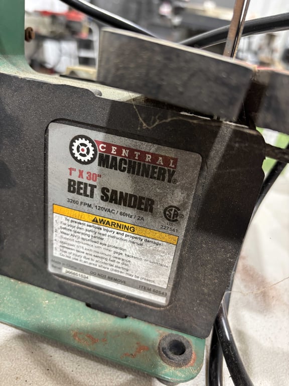 Central Machinery 1" Belt Sander - Image 3