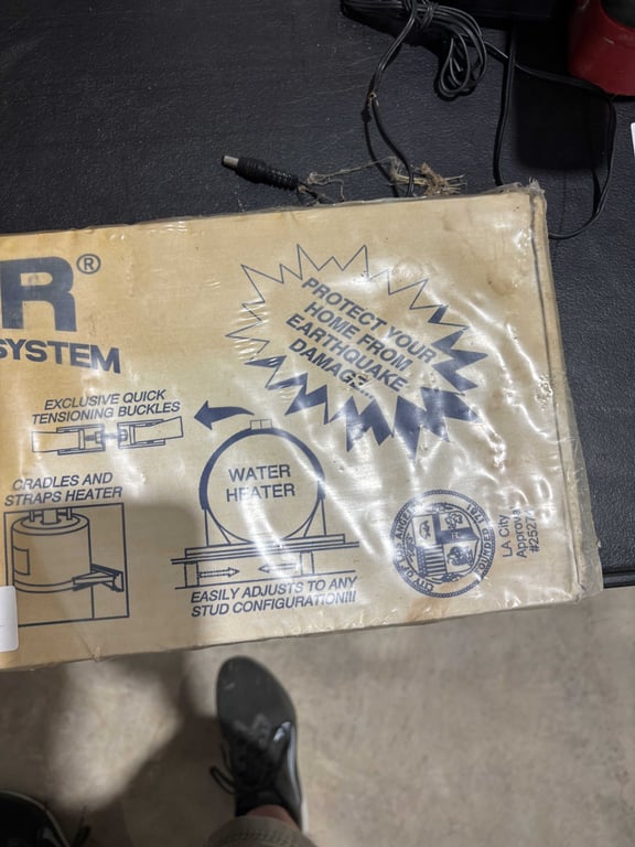 Space maker water heater earthquake restraint system - Image 2