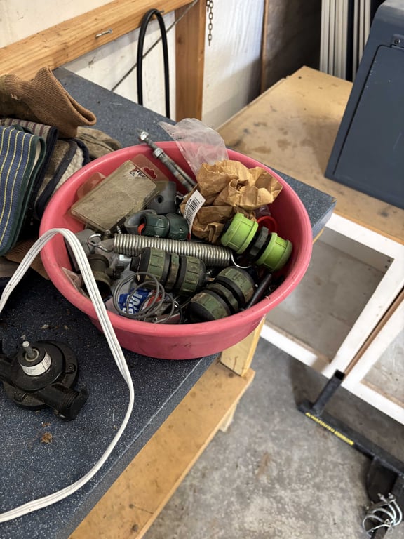 Contents of Blue Tabletop and Pegboard Above - Image 7