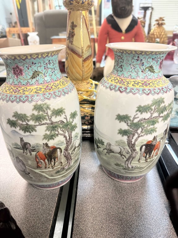 VTG CHINESE RARE CULTURAL REVOLUTION VASES