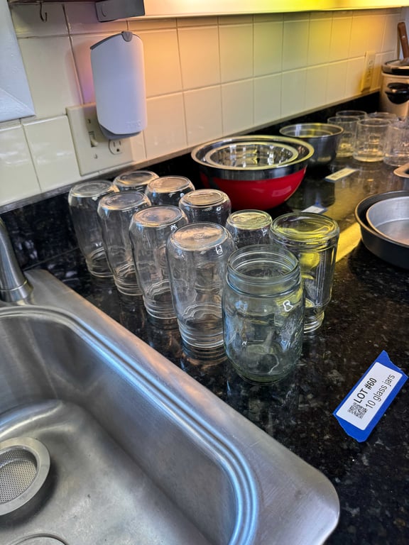 10 glass jars - Image 2
