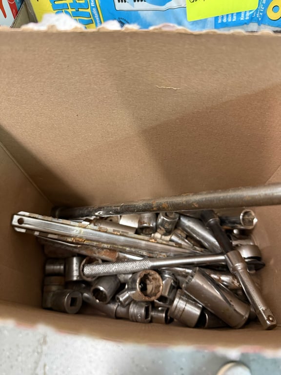 BOX OF MISC SOCKETS & RATCHETS