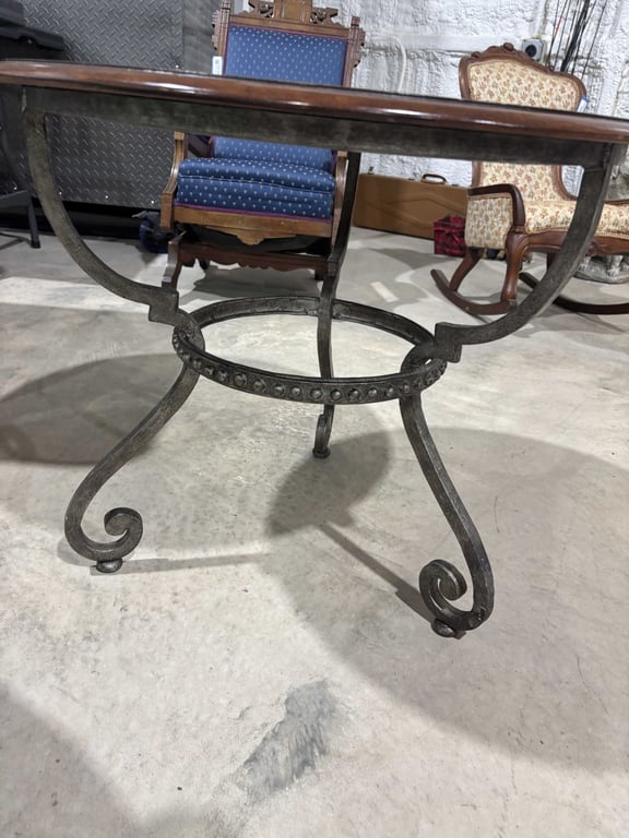 Round Wood Top Side Table - Image 3