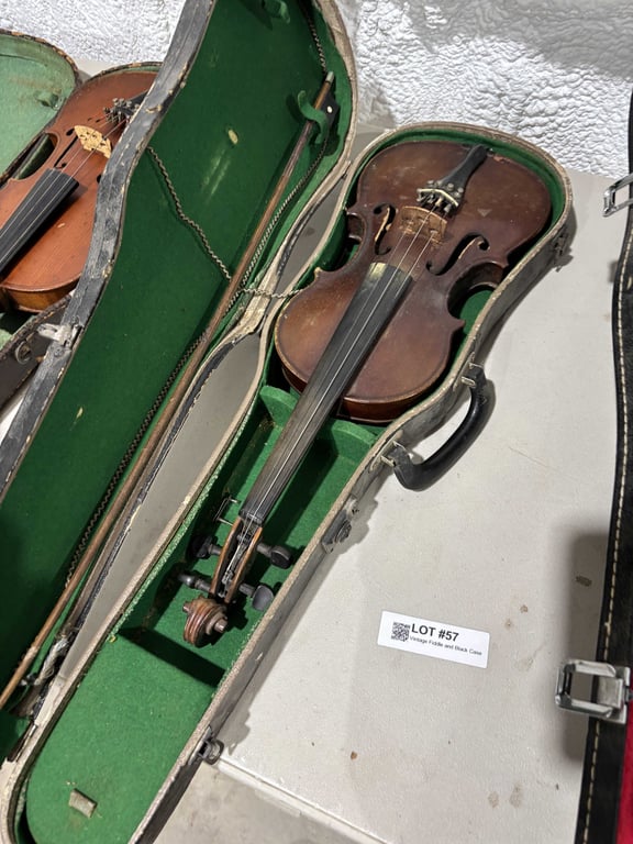 Vintage Fiddle and Black Case - Image 2