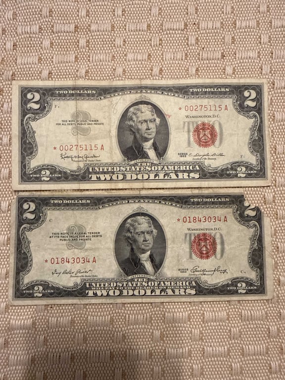 $2.00 Red Seal Star Notes