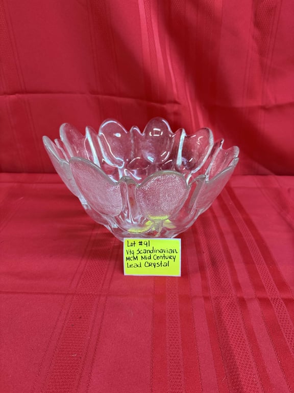 VTG SCANDINAVIAN MCM MID CENTURY LEAD CRYSTAL