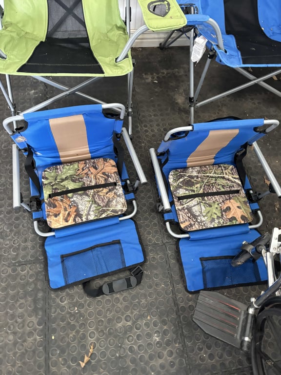 Two Lawn Chairs and Two Stadium Seats - Image 4