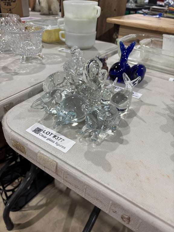 Clear glass figures