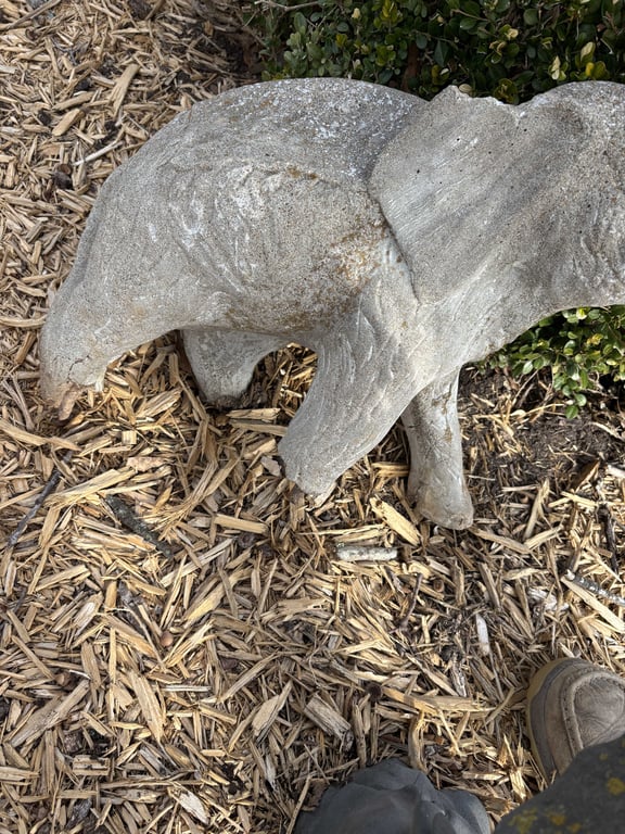 Concrete Elephants and Statue - Image 9