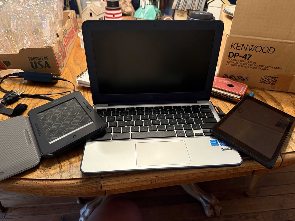 GROUPING OF ELECTRONICS (ASUS CHROMEBOOK, NOOK & AMAZON FIRE)