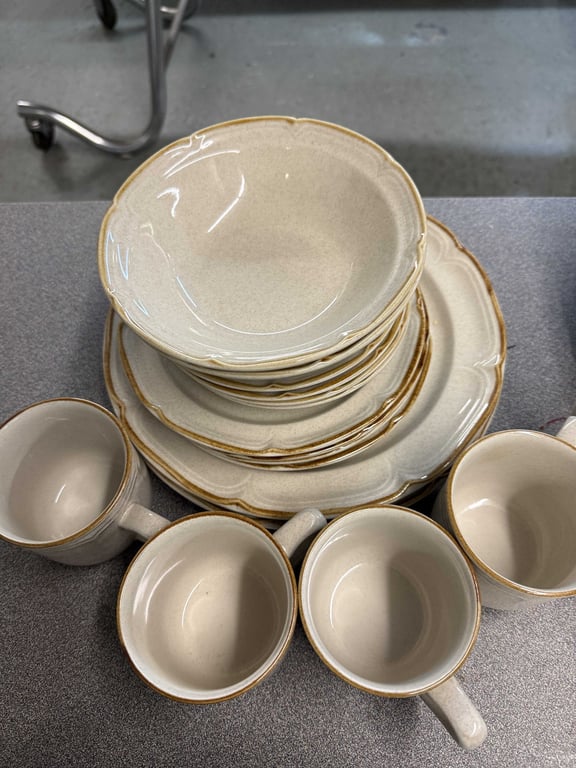 PARTIAL SET OF FINESSE WELLINGTON STONEWARE DISHES