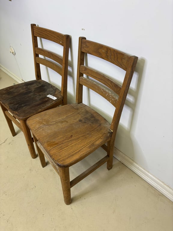 Two Wooden Chairs - Image 3
