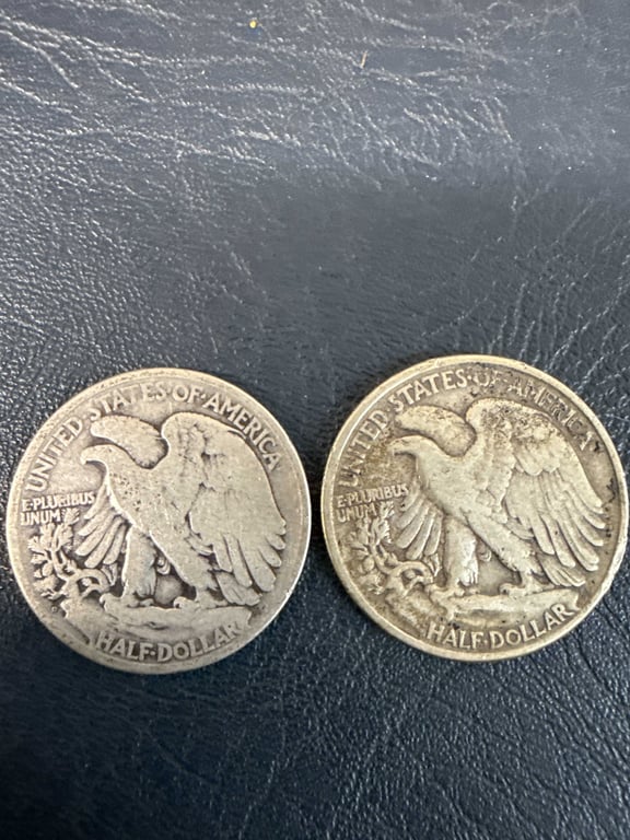 (2) Walking LibertyHalves - Image 2