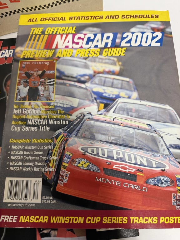 6 NASCAR ILLUSTRATED W/2 NASCAR NEWSPAPER CLIPPINGS - Image 2
