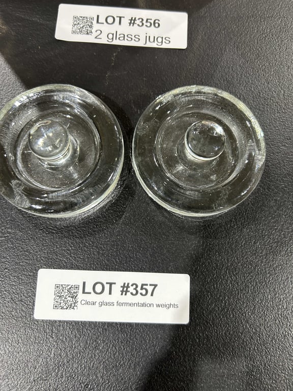 Clear glass fermentation weights