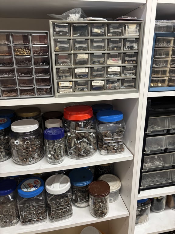 Hardware contents of first white shelves - Image 5