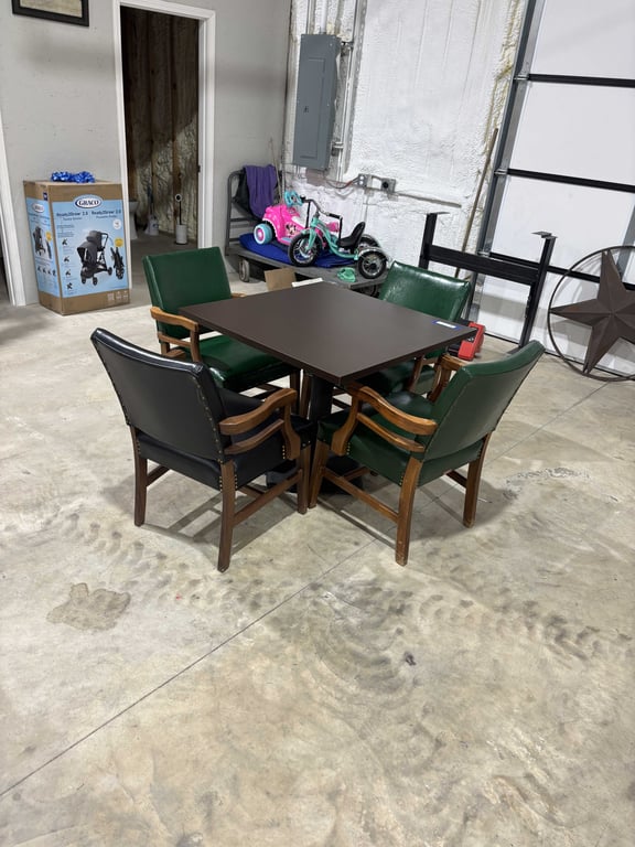 Square Dining Table & 4 Chairs