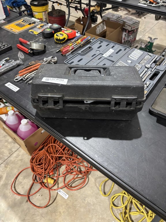Craftsman plastic tool box & misc tools