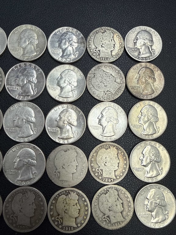 Various Dates Silver Quarters Roll - Image 3