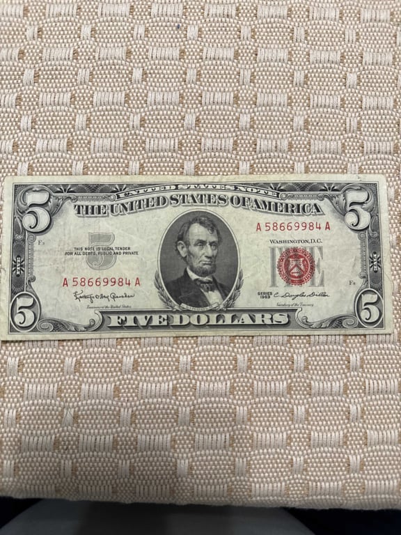 1963 $5.00 Red Seal