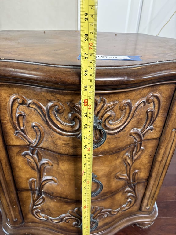 Wooden Ornate Bedside Table - Image 5