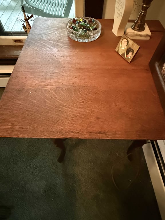 ANT. WOOD SIDE TABLE - Image 2