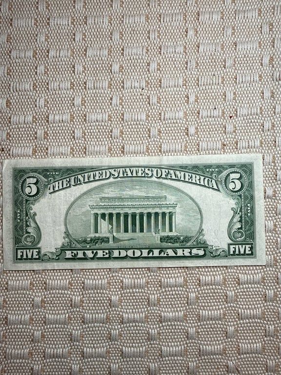 1953 $5.00 Red Seal Star Note - Image 2