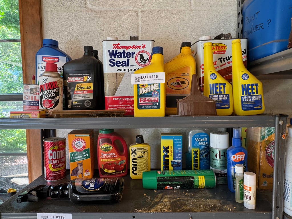 Top 2 shelves assorted contents