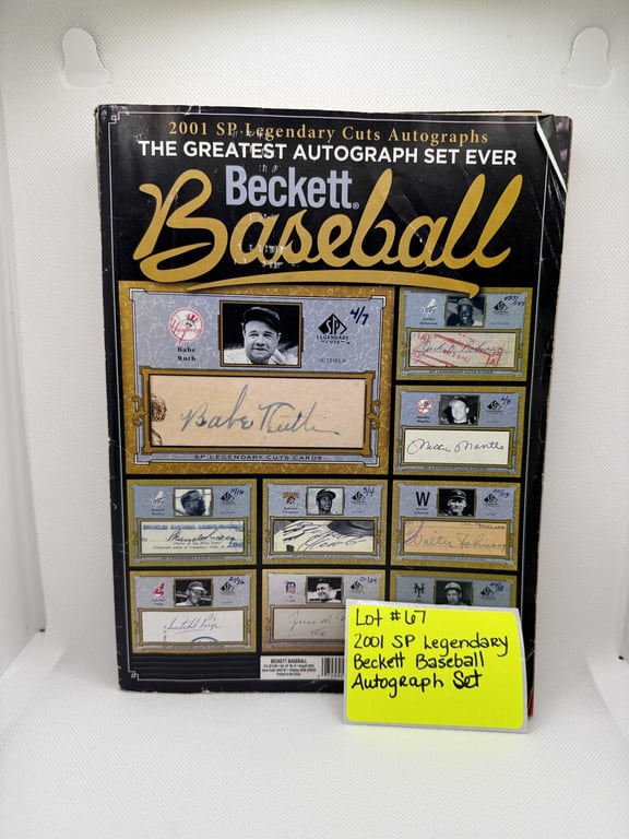 01 SP LEGENDARY BECKETT BASEBALL AUTOGRAPH SET