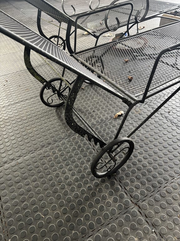 Two Iron Lounge Chairs - Image 4