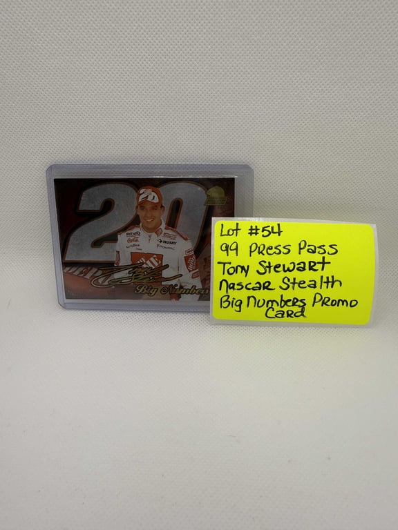 99 PRESS PASS STEALTH TONY STEWART BIG NUMBERS PROMO CARDS