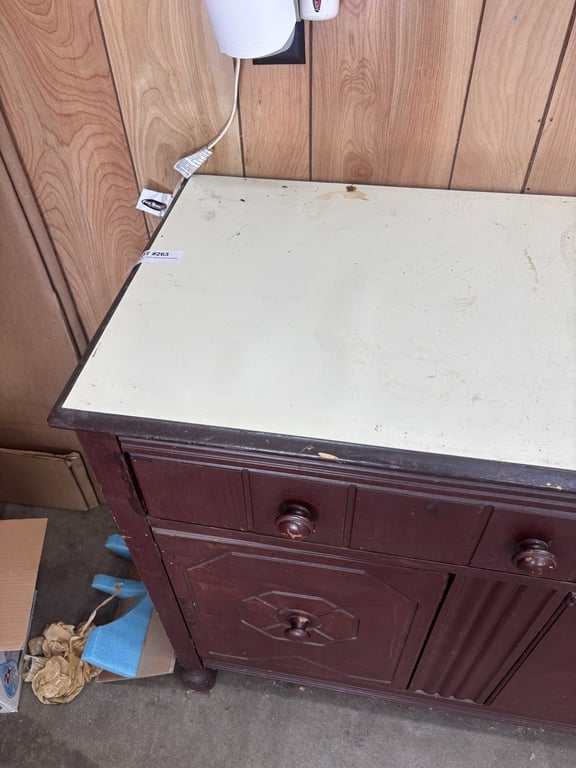 2 drawer, 3 door cabinet and contents - Image 2