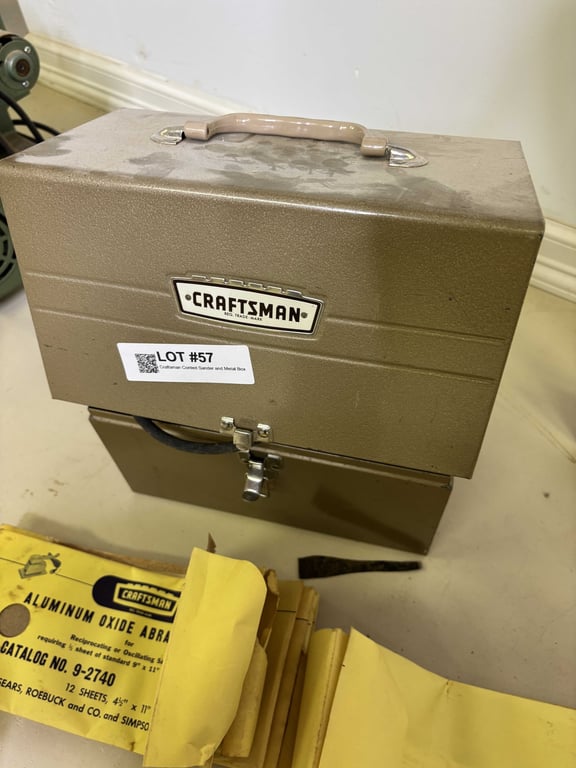 Craftsman Corded Sander and Metal Box - Image 3
