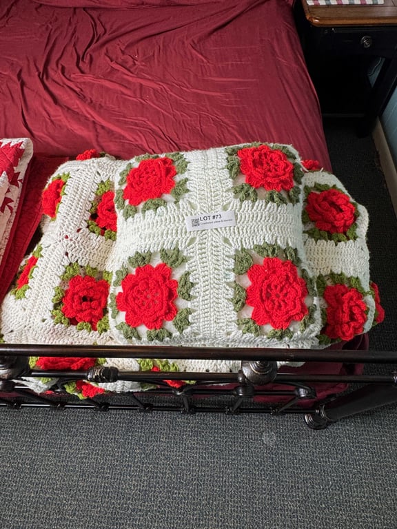 Crocheted pillow & blanket