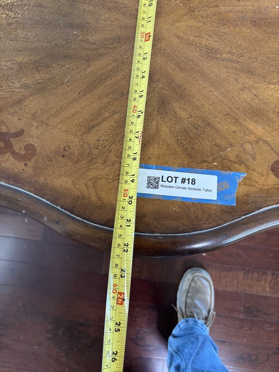 Wooden Ornate Bedside Table - Image 7