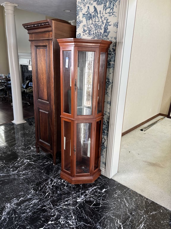 Lighted Corner Curio Cabinet