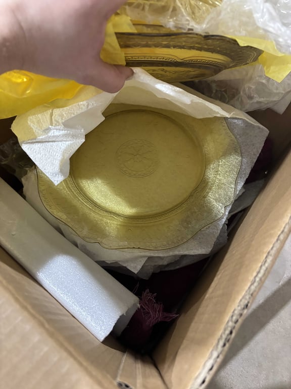 55 Piece Yellow Depression Glass Set - Image 5