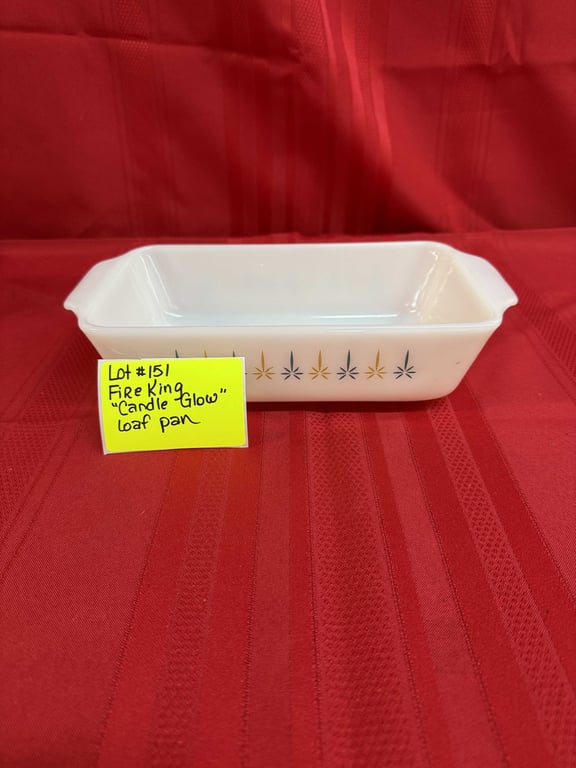 FIRE KING "CANDLE GLOW" LOAF PAN