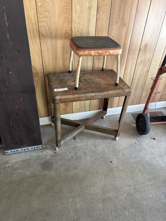 Small rolling table & step stool