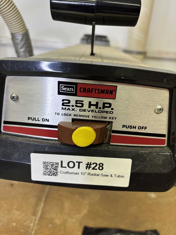 Craftsman 10" Radial Saw & Table - Image 3