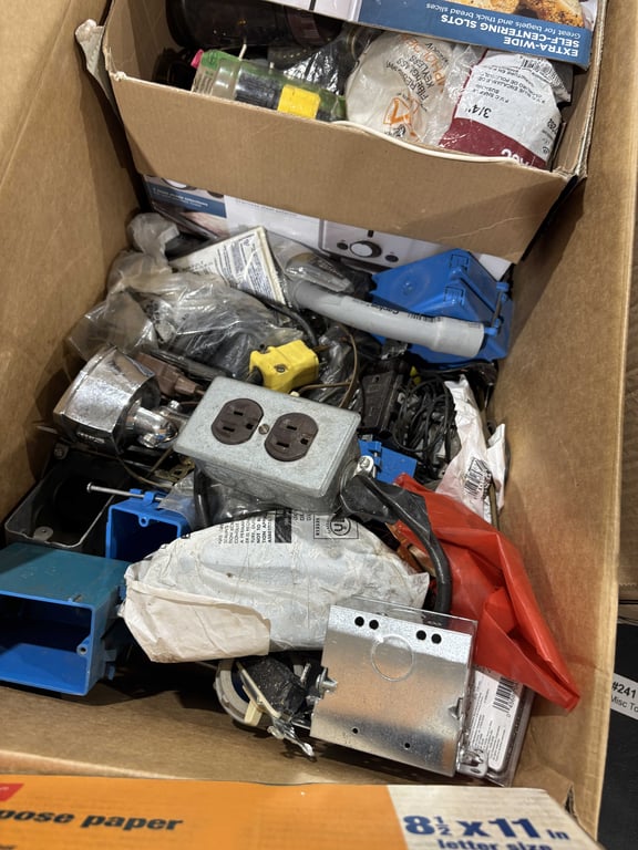 Box of Misc Electric Supplies - Image 2