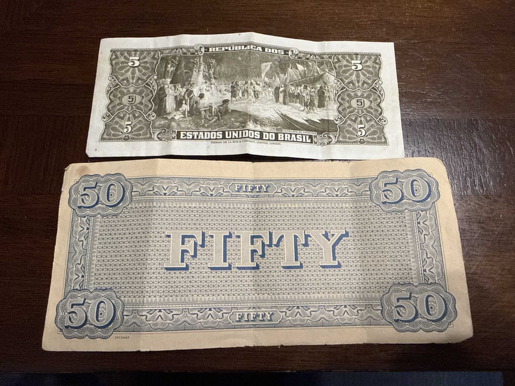 Brazil Note and Replica Confederate Note - Image 2