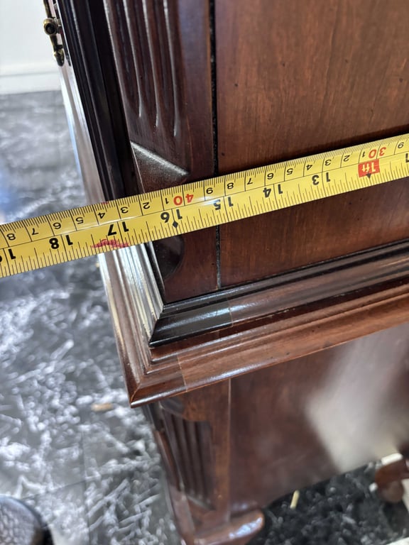 Vintage 9 Drawer Queen Anne Style Highboy - Image 12