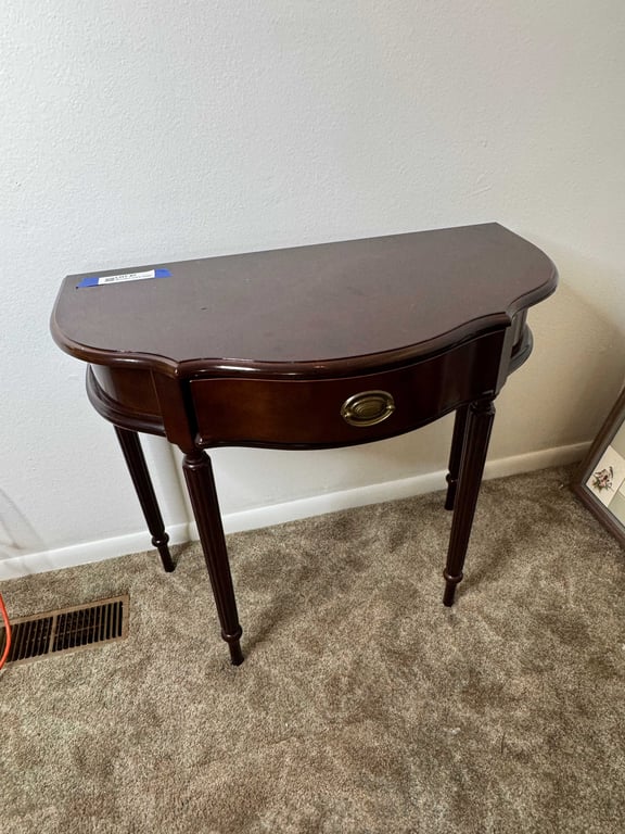Wooden entry table