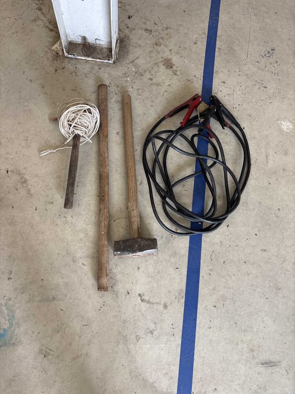 Jumper Cables & Sledge Hammer