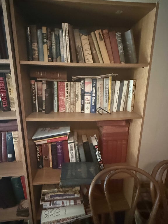 3 BOOKSHELVES W/BOOK CONTENTS (VERY OLD) - Image 5