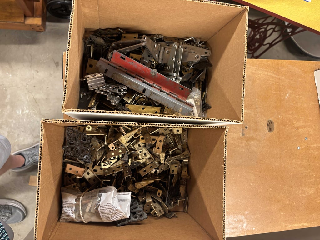 Brass hinges & misc hinges