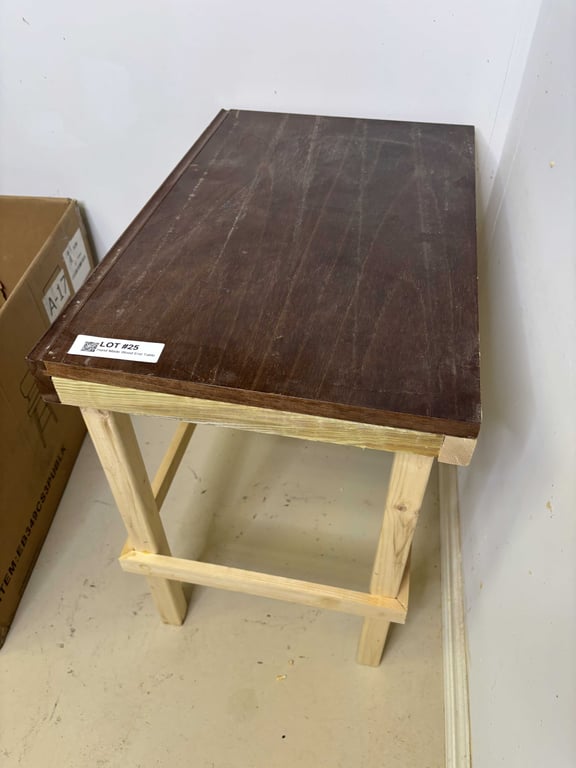 Hand Made Wood End Table - Image 3