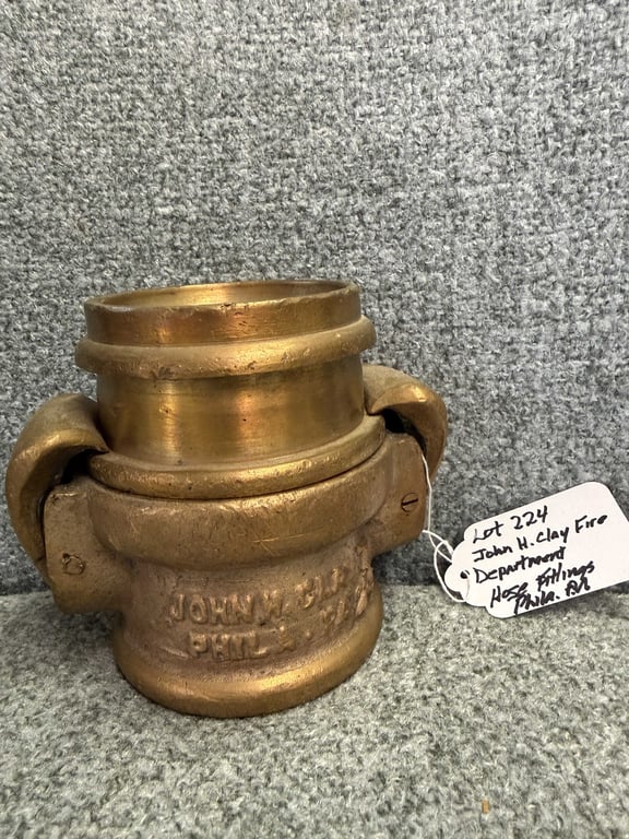 JOHN H CLAY FIRE DEPT. HOSE FITTINGS (BRASS)