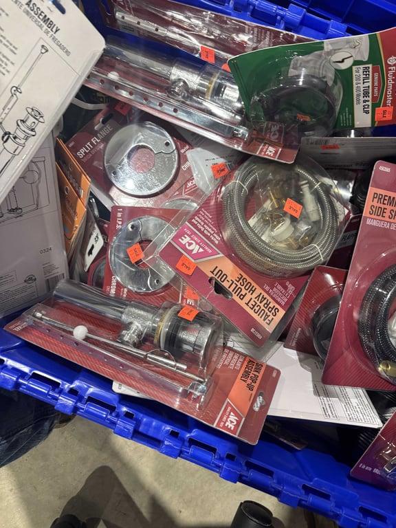 Tote of misc plumbing - Image 2